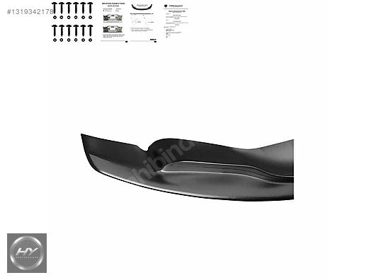 BMW M3 E92 E93 2007-2013 Ön Tampon Alt Eki Lip Piano Black