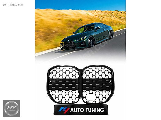 BMW 4 Serisi G22 G23 Uyumlu Diamond Panjur Parlak Siyah / Krom
