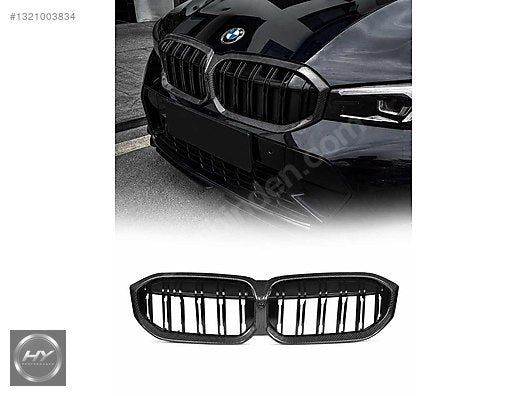 BMW G20 LCI 3 Serisi 2022+ Çift Çıtalı Piano Black Karbon Panjur