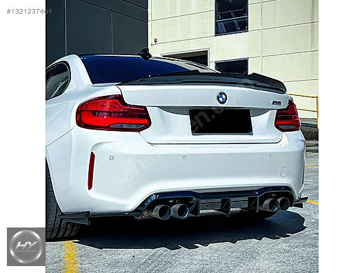 BMW 2 Serisi F22 / M2 F87 PSM Style Bagaj Spoyleri Piano Black