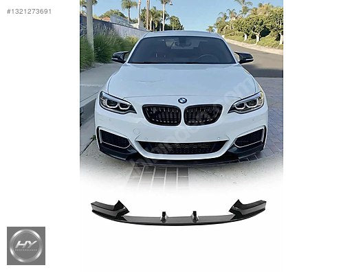 BMW 2 Serisi F22 MP Style Ön Tampon Eki Lip Piano Black 14-20