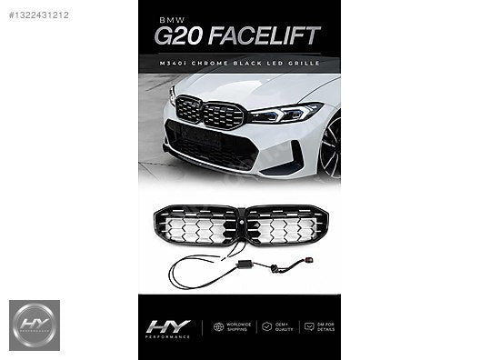 BMW 3 SERİSİ G20 LCI 2022+ M340i STYLE LEDLİ PANJUR PIANO BLACK