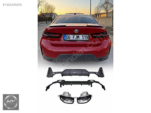 BMW 3 SERİSİ G20 LCI 2022+ 340 M340i DİFÜZÖR KARE EGZOZ UCU SET