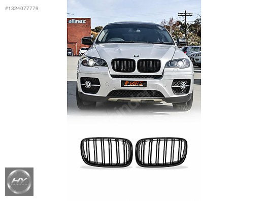 BMW X5 E70 X6 E71 2008-2014 M Çift Çizgi Panjur Piano Black