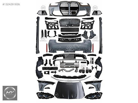 BMW 3 Serisi G20 Uyumlu M3 G80 Dönüşüm Komple Body Kit Seti