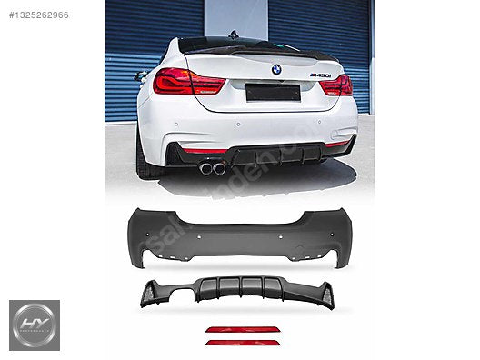 BMW 4 Serisi F32 F33 F36 2013-20 M Sport Arka Tampon Difüzör Set
