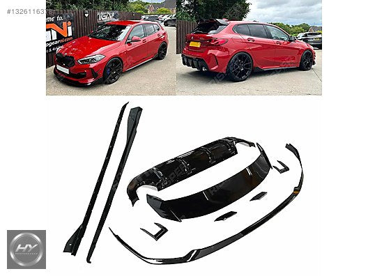 BMW 1 Serisi F40 2018-24 M Sport Parlak Siyah Full Aero Body Kit