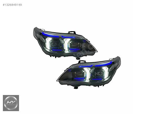 BMW 5 Serisi E60 2003-2010 Snake Eye LED Far Seti Çift Renk DRL
