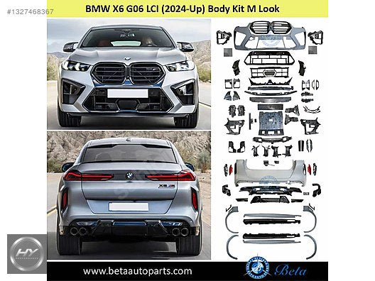 BMW X6 G06 LCI 2023+ X6M Komple Body Kit Ön Arka Tampon Seti