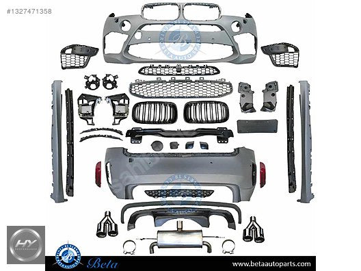 BMW X6 F16 2014-2019 X6M Komple Ön Arka Tampon Body Kit Seti