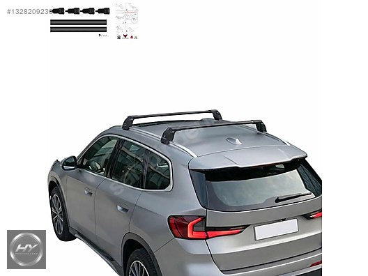 BMW X1 F48 2016-2022 Alüminyum Tavan Ara Atkı Tavan Çıtası Siyah