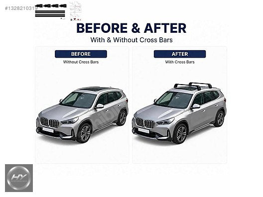 BMW X1 F48 2016-2022 Alüminyum Tavan Ara Atkı Tavan Çıtası Gümüş