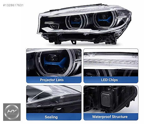 BMW X5 F15 2014-2018 Uyumlu Lazer Tasarım LED Far Seti
