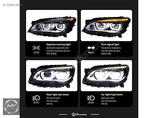 BMW 7 Serisi F01 / F02 2009-2015 Uyumlu LED Ön Far Seti