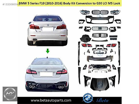 BMW 5 Serisi F10 11-16 için G30 LCI M5 Facelift Dönüşüm Seti