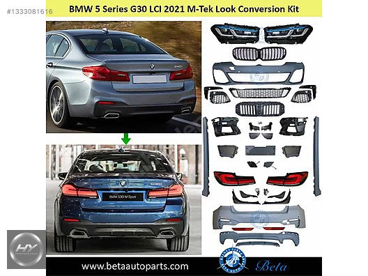 BMW 5 Serisi G30 17-20 yi 2022+ LCI Facelift M Sport Dönüşüm Set