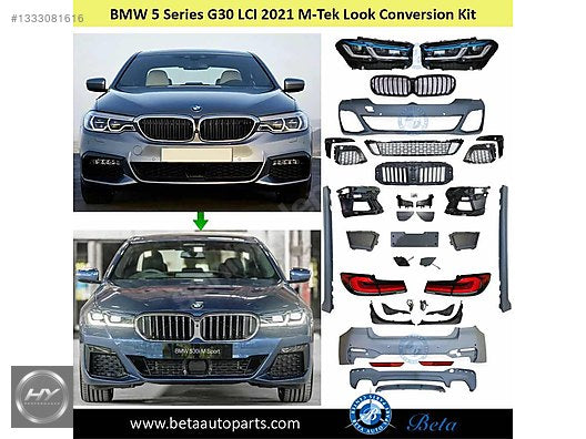 BMW 5 Serisi G30 17-20 yi 2022+ LCI Facelift M Sport Dönüşüm Set