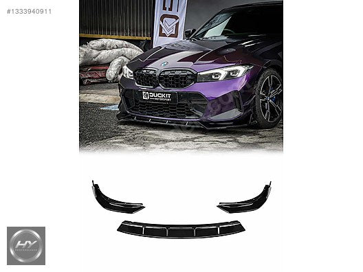 BMW 3 Serisi G20 LCI Facelift 3 Parça DK Style Ön Tampon Eki Lip