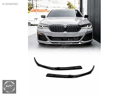 BMW 5 Serisi G30 LCI Facelift 2 Parça FD Ön Lip Parlak Siyah