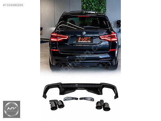 BMW X3 G01 M Sport & X3M F97 20172021 Arka Difüzör Parlak Siyah