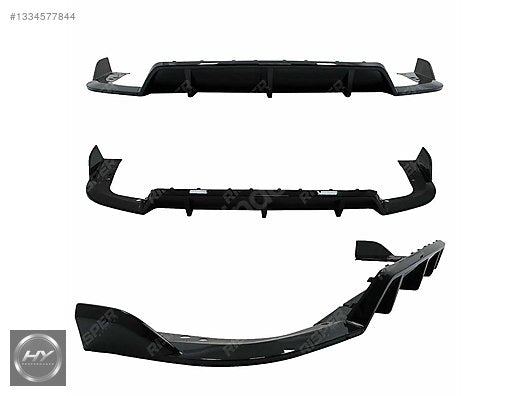 BMW X5 G05 M Sport 2018-22 Black Knight Arka Difüzör - Flap Seti