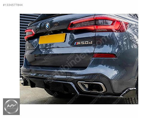 BMW X5 G05 M Sport 2018-22 Black Knight Arka Difüzör - Flap Seti