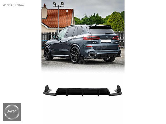 BMW X5 G05 M Sport 2018-22 Black Knight Arka Difüzör - Flap Seti