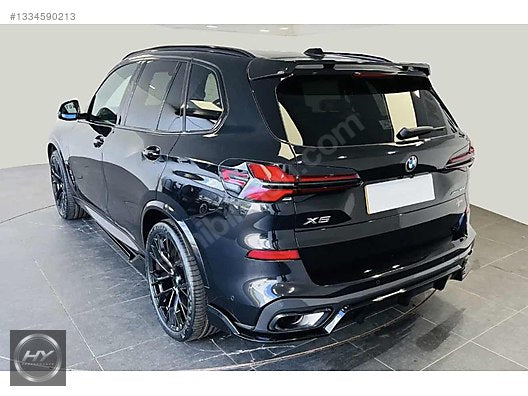 BMW X5 G05 LCI M Sport Black Knight Arka Difüzör & Yan Flap Seti