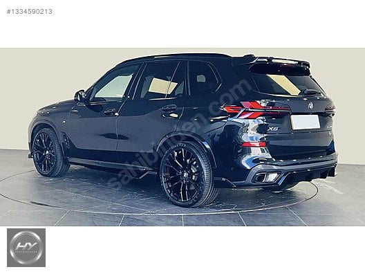 BMW X5 G05 LCI M Sport Black Knight Arka Difüzör & Yan Flap Seti