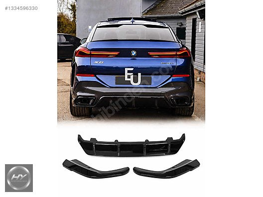 BMW X6 G06 19-23 M Sport Uyumlu Arka Difüzör & Yan Flap Seti