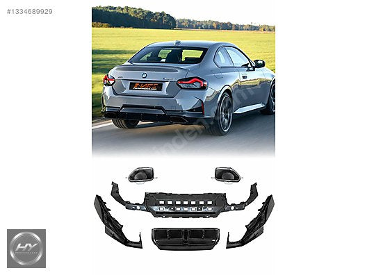 BMW 2 Serisi G42 2021-24 M Performance Düfüzör & Egzoz Ucu Set