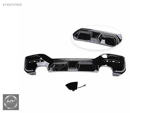 BMW 1 Serisi F20 LCI CS Piano Black Arka Tampon Eki Difüzör