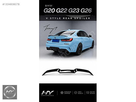 BMW G20, G22, G26, G80, G82 V Style Piano Black Bagaj Spoyleri