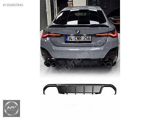BMW 4 Serisi G26 Gran Coupe Parlak Siyah Çift Çıkış Difüzör