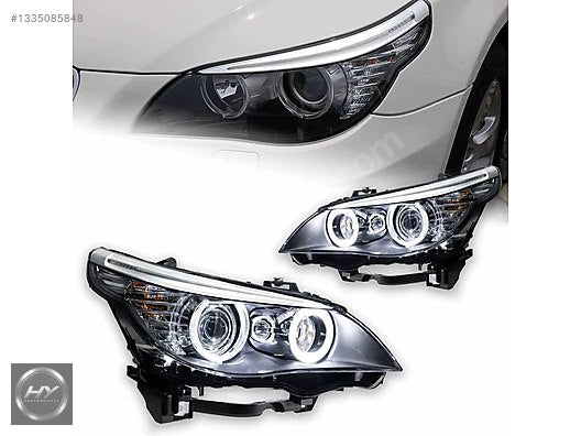 BMW 5 Serisi E60 Makyajsız Kasa İçin LCI Far Takımı Tak Çalıştır