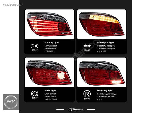 BMW 5 Serisi E60 Uyumlu LCI Tasarım LED Stop Takımı