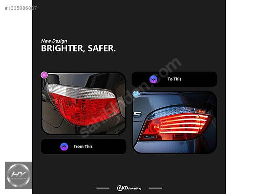 BMW 5 Serisi E60 Uyumlu LCI Tasarım LED Stop Takımı