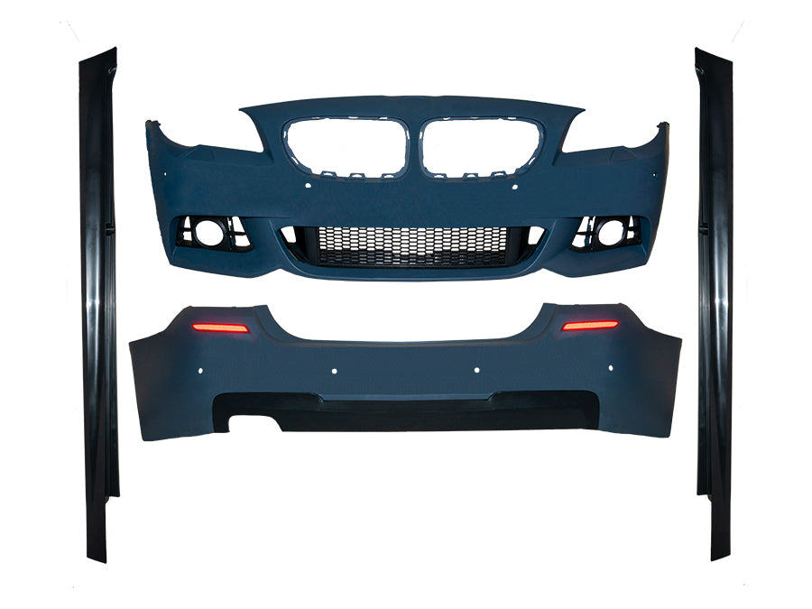 Body Kit F10-LCI Far Yıkamalı, Ön/Arka PDC, <OO> Egzoz Çıkışlı, Marşpiyelli -M-Tech- 2014-16