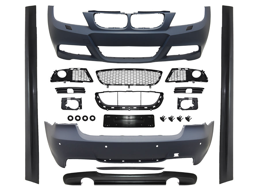 Body Kit E90-LCI Far Yıkamalı, Arka PDC, <O-O> Egzoz Çıkışlı, Marşpiyelli -M-Tech- 335i 2008-11